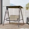 Outsunny 2 Seater Garden Swing Chair With Canopy - Brown - 84A-251BN -OUTSUNNY Sales Shop 0ab6ff18068b8cd46.jpg