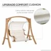Outsunny Canopy A-Frame Swing Chair - White - 84A-176V70
