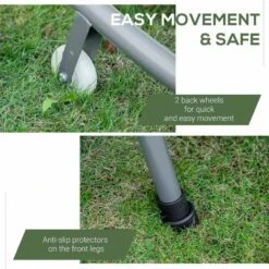 Outsunny Double Hammock Sun Lounger With Canopy - Cream White - 84B-174CW -OUTSUNNY Sales Shop 1677561816507c54f.jpg