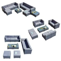 Oseasons® Trinidad Deluxe Rattan 8 Seater Modular Sofa Set - Dove Grey - 106448 11 Oseasons® Trinidad Deluxe Rattan 8 Seater Modular Sofa Set - Dove Grey - 106448 -OUTSUNNY Sales Shop 1 0 106448 5