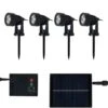 Forum Lighting Maltby Spike Solar Garden Lights 4 X 75 Lumens - Black - ZN-42058 -OUTSUNNY Sales Shop 1 19