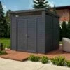 Rowlinson Paramount Pent Security Shed 8x8 - Anthracite - BCSEC88PA -OUTSUNNY Sales Shop 1 4 126