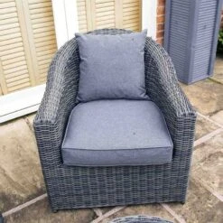 Rowlinson Bunbury 4 Piece Rattan Sofa Set - Grey Weave - BUNGWSET -OUTSUNNY Sales Shop 3 3 12