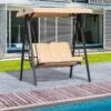Outsunny 2 Seater Garden Outdoor Swing Chair - Beige - 01-0891