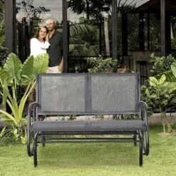 Outsunny 2-Person Outdoor Glider Bench - Grey - 84A-076GY -OUTSUNNY Sales Shop 3mu6ff17f01012535.jpg