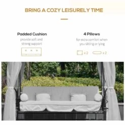 Outsunny Convertible Swing Chair With Gazebo - Light Grey - 84A-102V70GY 12 Outsunny Convertible Swing Chair With Gazebo - Light Grey - 84A-102V70GY -OUTSUNNY Sales Shop 4da88c17f72ec8da4.jpg