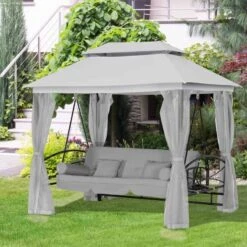 Outsunny Convertible Swing Chair With Gazebo - Light Grey - 84A-102V70GY 13 Outsunny Convertible Swing Chair With Gazebo - Light Grey - 84A-102V70GY -OUTSUNNY Sales Shop 5te6ff17f72ec8da5.jpg