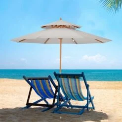 Outsunny 2.7 M Double Tier Parasol - Grey - 840-025GY 16 Outsunny 2.7 M Double Tier Parasol - Grey - 840-025GY -OUTSUNNY Sales Shop 840 025gy 1