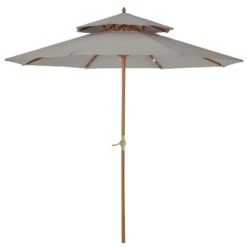 Outsunny 2.7 M Double Tier Parasol - Grey - 840-025GY 17 Outsunny 2.7 M Double Tier Parasol - Grey - 840-025GY -OUTSUNNY Sales Shop 840 025gy