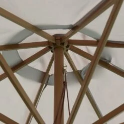 Outsunny 3m Fir Wooden Parasol - Grey - 840-065GY -OUTSUNNY Sales Shop 840 065gy 7