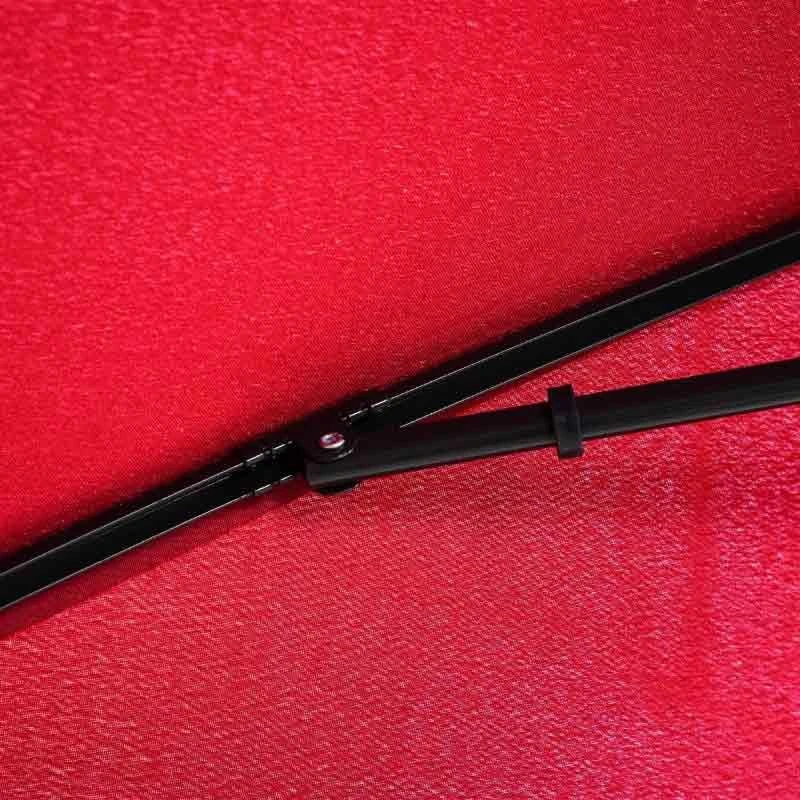 Outsunny Aluminium Umbrella Parasol 200Lx125Wx235Hcm - Red - 84D-016RD 2 Outsunny Aluminium Umbrella Parasol 200Lx125Wx235Hcm - Red - 84D-016RD - Image 2