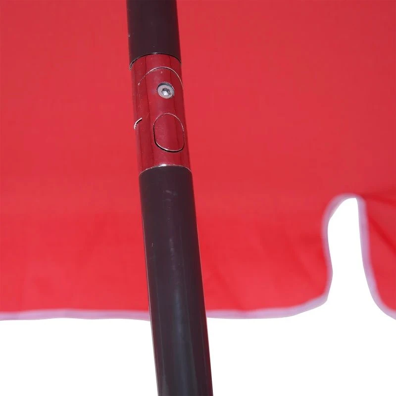 Outsunny Aluminium Umbrella Parasol 200Lx125Wx235Hcm - Red - 84D-016RD 6 Outsunny Aluminium Umbrella Parasol 200Lx125Wx235Hcm - Red - 84D-016RD - Image 6