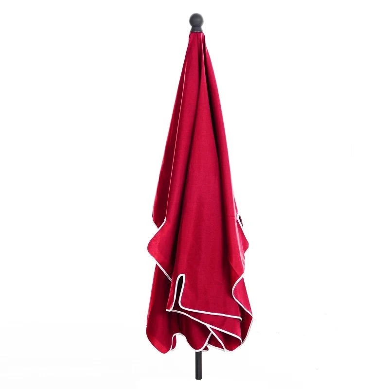 Outsunny Aluminium Umbrella Parasol 200Lx125Wx235Hcm - Red - 84D-016RD 5 Outsunny Aluminium Umbrella Parasol 200Lx125Wx235Hcm - Red - 84D-016RD - Image 5