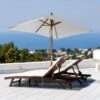 Outsunny Patio Umbrella Parasol - Cream White - 84D-017CW -OUTSUNNY Sales Shop 84d 017cw 11
