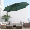 Outsunny Umbrella Parasol With 360 Rotation 294x248Hcm - Green - 84D-052GN
