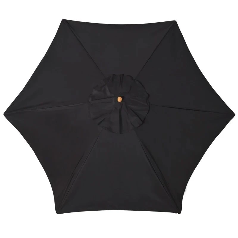 Outsunny 2.5m Wood Parasol - Black - 84D-056BK 5 Outsunny 2.5m Wood Parasol - Black - 84D-056BK - Image 5