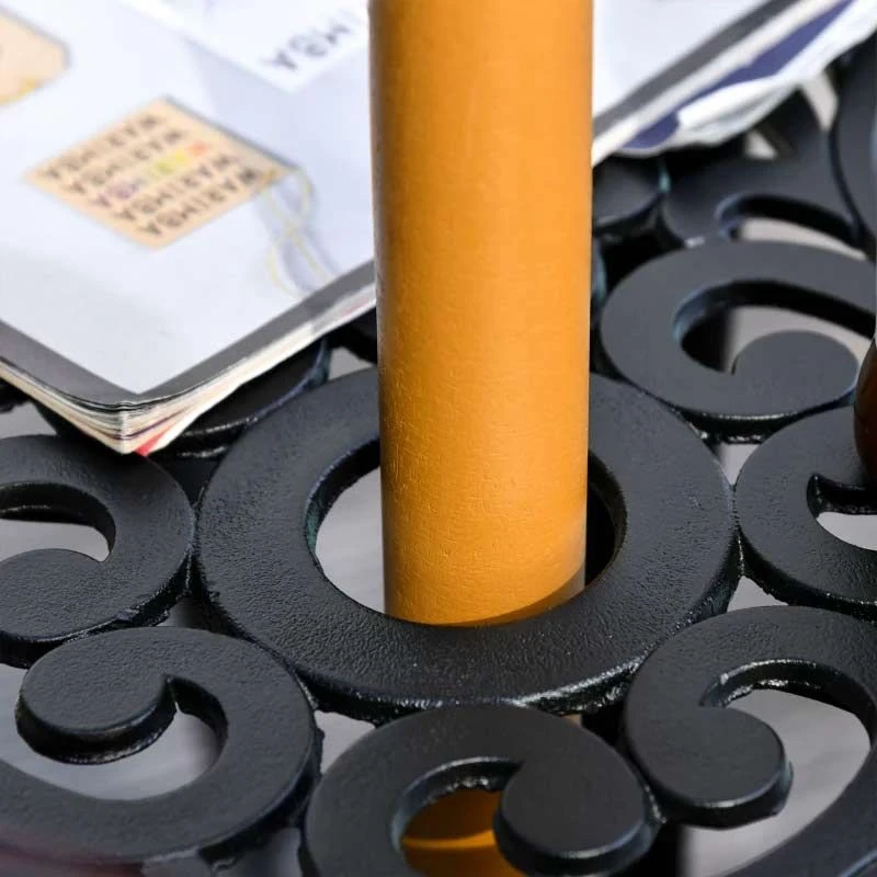 Outsunny 2.5m Wood Parasol - Black - 84D-056BK 2 Outsunny 2.5m Wood Parasol - Black - 84D-056BK - Image 2