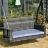 Outsunny 2 Seater Patio Rattan Swing Chair - Mixed Grey - 867-074 -OUTSUNNY Sales Shop 8rf90f182c3ff6e2b.jpg