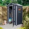 Rowlinson Airevale 4x3 Plastic Apex Shed Dark Grey - AI43APXDG