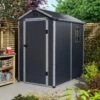 Rowlinson Airevale 4x6 Plastic Apex Shed Dark Grey - AI46APXDG