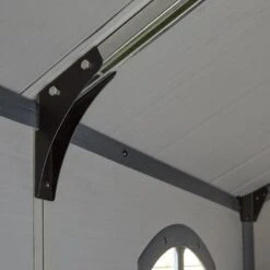 Rowlinson Airevale 8x6 Plastic Apex Shed Light Grey - AI86APXLG -OUTSUNNY Sales Shop a i ai86apxlg 4