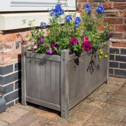 Rowlinson Alderley Grey Rectangular Planter - ALDRECPL -OUTSUNNY Sales Shop a l aldrecpl 2