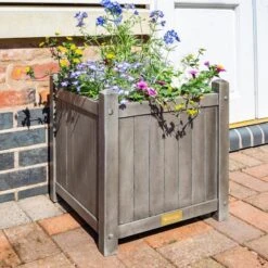 Rowlinson Alderley Grey Square Planter - ALDSQPL