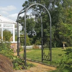 Rowlinson Wrenbury Round Top Garden Arch - ARCHWRRT 5 Rowlinson Wrenbury Round Top Garden Arch - ARCHWRRT -OUTSUNNY Sales Shop archwrrt 1
