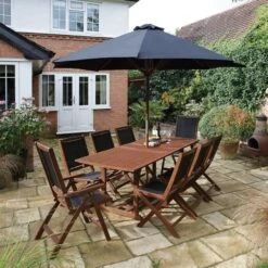 Rowlinson Bali 10 Piece Wooden Dining Set - BALISET -OUTSUNNY Sales Shop baliset 1