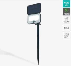 Forum Lighting Bradley Solar Floodlight With Spike & Remote Control - Black - ZN-42057 -OUTSUNNY Sales Shop capture 2 1