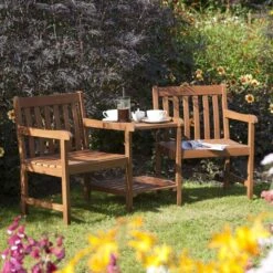 Rowlinson Wooden Hampton Companion Seat - COMPHW1 6 Rowlinson Wooden Hampton Companion Seat - COMPHW1 -OUTSUNNY Sales Shop comphw1 1