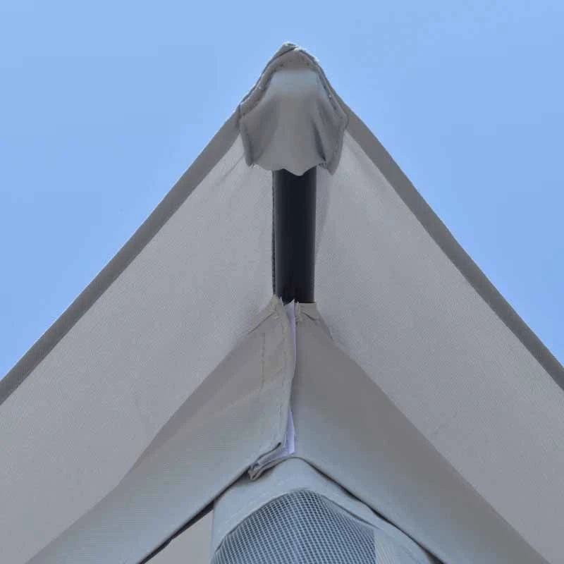 Outsunny Convertible Swing Chair With Gazebo - Light Grey - 84A-102V70GY 6 Outsunny Convertible Swing Chair With Gazebo - Light Grey - 84A-102V70GY - Image 6