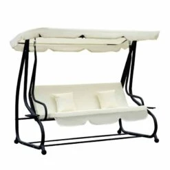 Outsunny 2-in-1 Convertible Garden Swing Chair - Cream White - 84A-051CW 12 Outsunny 2-in-1 Convertible Garden Swing Chair - Cream White - 84A-051CW -OUTSUNNY Sales Shop emw98a1816f7ee30d