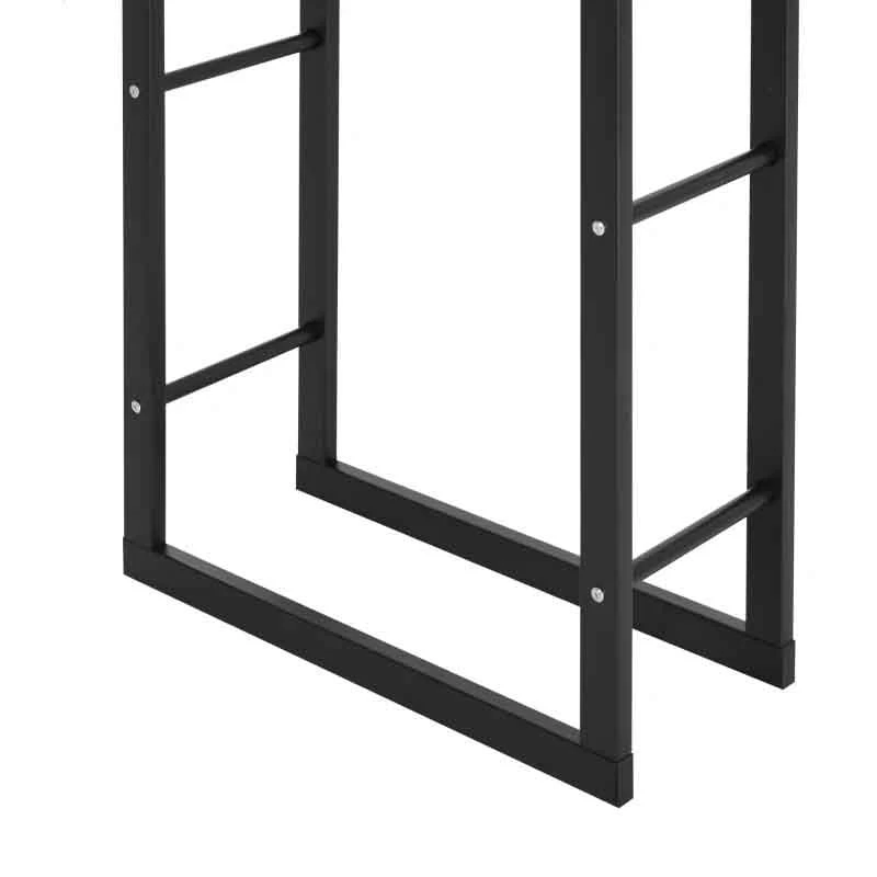 HOMCOM Firewood Log Holder 600mm - Black - 820-146 3 HOMCOM Firewood Log Holder 600mm - Black - 820-146 - Image 3