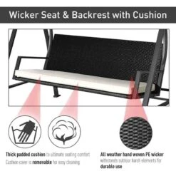 Outsunny 3 Seater Rattan Garden Swing Chair - Black - 01-0770 12 Outsunny 3 Seater Rattan Garden Swing Chair - Black - 01-0770 -OUTSUNNY Sales Shop f7l88c17eecc29c57.jpg