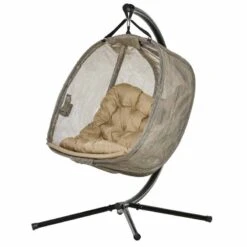 Outsunny Double Hanging 2 Seater Egg Chair With Cushion - Brown - 84A-208V70 13 Outsunny Double Hanging 2 Seater Egg Chair With Cushion - Brown - 84A-208V70 -OUTSUNNY Sales Shop fdydaa1801c81fcbd.jpg