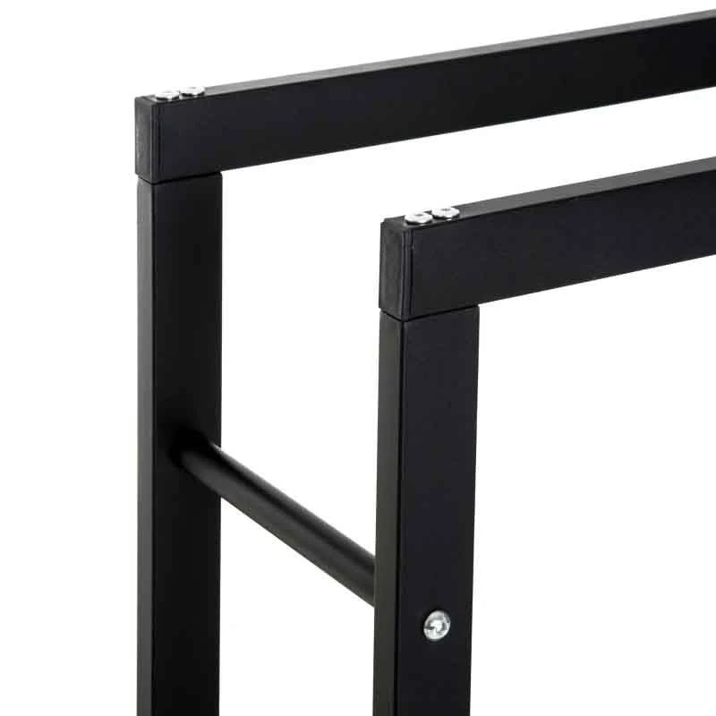 HOMCOM Firewood Log Holder 400mm - Black - 820-145 4 HOMCOM Firewood Log Holder 400mm - Black - 820-145 - Image 4