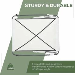 Outsunny Double Hammock Sun Lounger With Canopy - Cream White - 84B-174CW -OUTSUNNY Sales Shop fyxb101816507c54f.jpg