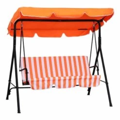 Outsunny 3 Seater Swing Chair With Canopy - Orange - 84A-054OG 14 Outsunny 3 Seater Swing Chair With Canopy - Orange - 84A-054OG -OUTSUNNY Sales Shop g8298a18595c28688