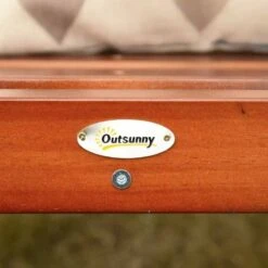 Outsunny 2 Seater Armrest Wooden Swing Chair - Teak - 84A-172 -OUTSUNNY Sales Shop gx3a0e17dc32f5ffa.jpg