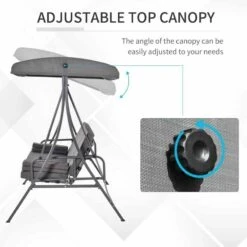 Outsunny 2-in-1 3-Seater Garden Swing Chair - Grey - 84A-180 16 Outsunny 2-in-1 3-Seater Garden Swing Chair - Grey - 84A-180 -OUTSUNNY Sales Shop h2h28917dc530157f.jpg