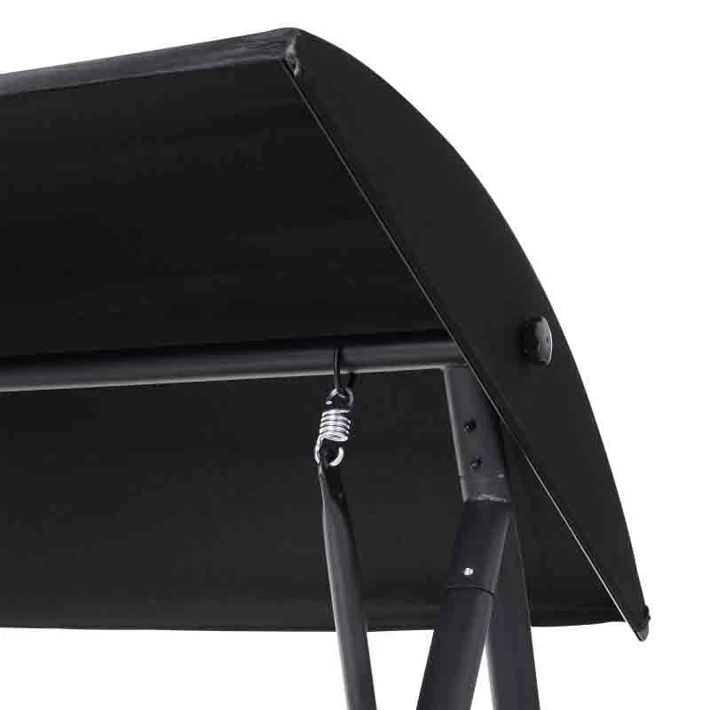 Outsunny 3 Seater Rattan Garden Swing Chair - Black - 01-0770 4 Outsunny 3 Seater Rattan Garden Swing Chair - Black - 01-0770 - Image 4