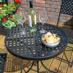 Rowlinson Havana 3 Piece Bistro Set Black - HAVLBLK -OUTSUNNY Sales Shop h a havlblk 4