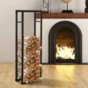 HOMCOM Tall Firewood Log Holder - Black - 820-147 -OUTSUNNY Sales Shop h o homcom 820 147