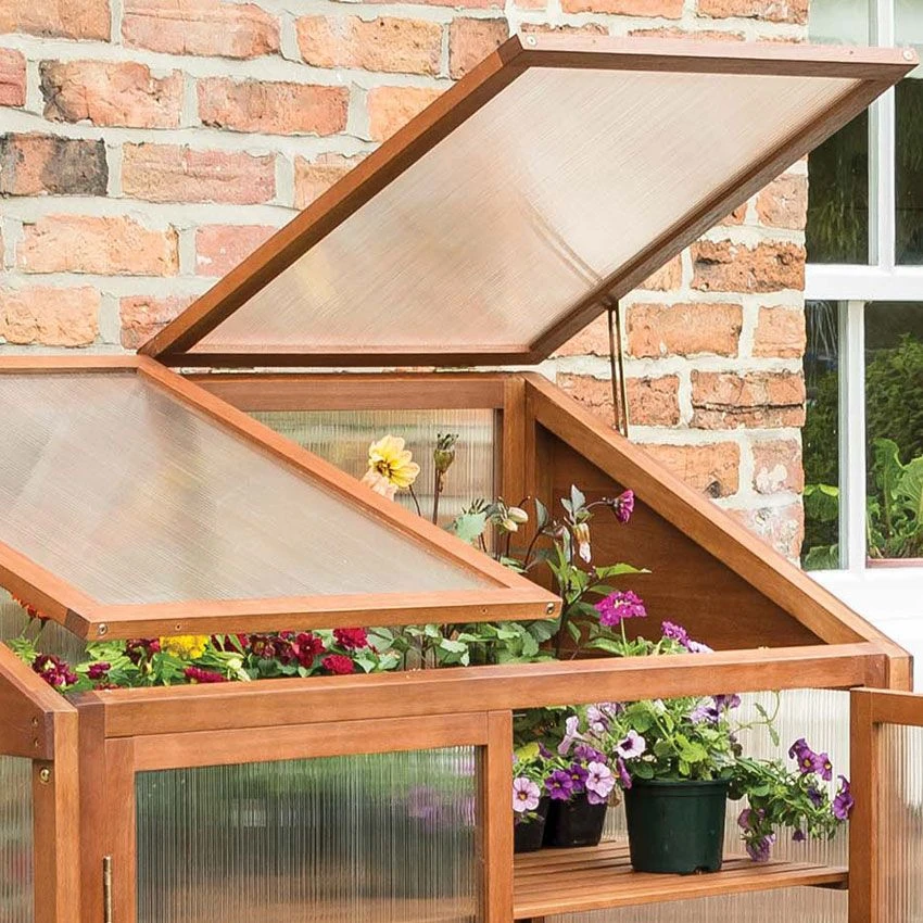 Rowlinson Hardwood Mini Greenhouse - HWGROWST2 1 Rowlinson Hardwood Mini Greenhouse - HWGROWST2