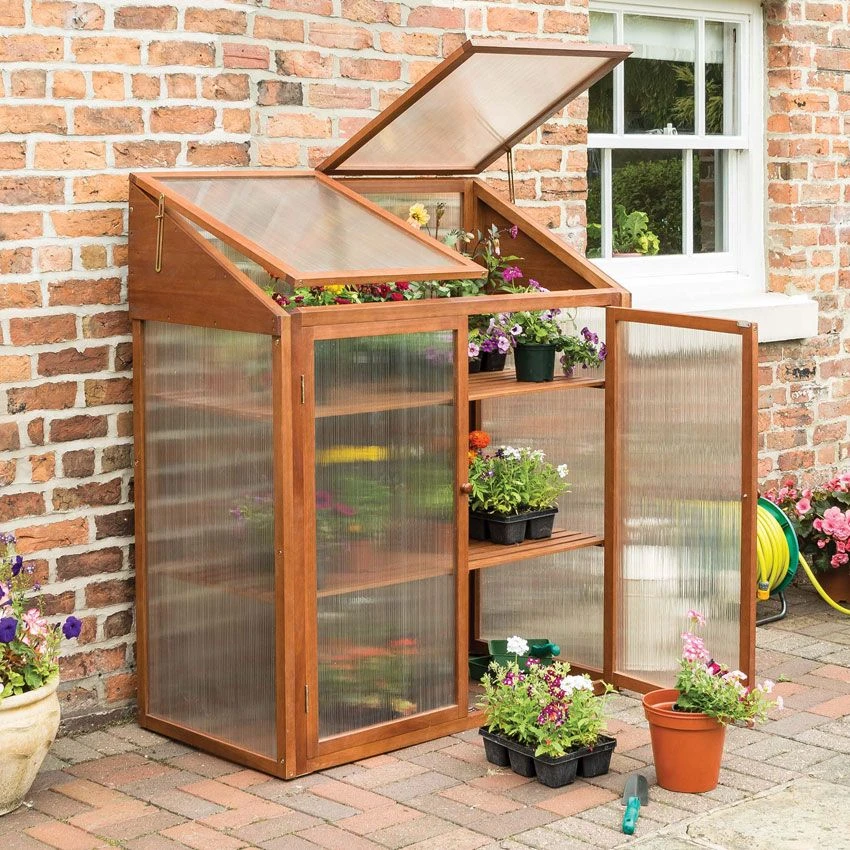 Rowlinson Hardwood Mini Greenhouse - HWGROWST2 3 Rowlinson Hardwood Mini Greenhouse - HWGROWST2 - Image 3