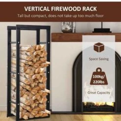 HOMCOM Firewood Log Holder 400mm - Black - 820-145 14 HOMCOM Firewood Log Holder 400mm - Black - 820-145 -OUTSUNNY Sales Shop igna0917ef7c00fa5.jpg