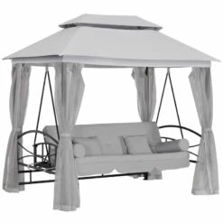 Outsunny Convertible Swing Chair With Gazebo - Light Grey - 84A-102V70GY 17 Outsunny Convertible Swing Chair With Gazebo - Light Grey - 84A-102V70GY -OUTSUNNY Sales Shop ily98a17f72ec8da4