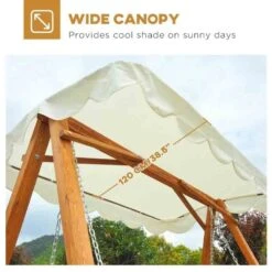 Outsunny 3-Seater Wooden Garden Swing Chair - Cream - 01-0301 15 Outsunny 3-Seater Wooden Garden Swing Chair - Cream - 01-0301 -OUTSUNNY Sales Shop io0a091859adcaec8.jpg