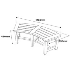 Kelkay Appleton Curved Garden Bench - Timber - 610012 -OUTSUNNY Sales Shop kelkay appleton 610012 dimensions